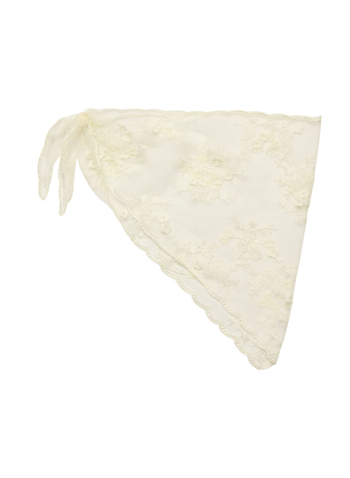 &Eacute;charpe triangulaire en dentelle, Beige, Packshot image number 0