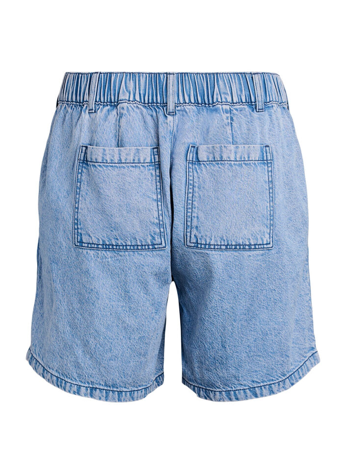 Short en denim ample &agrave; taille haute, Bleu Clair, Packshot image number 1