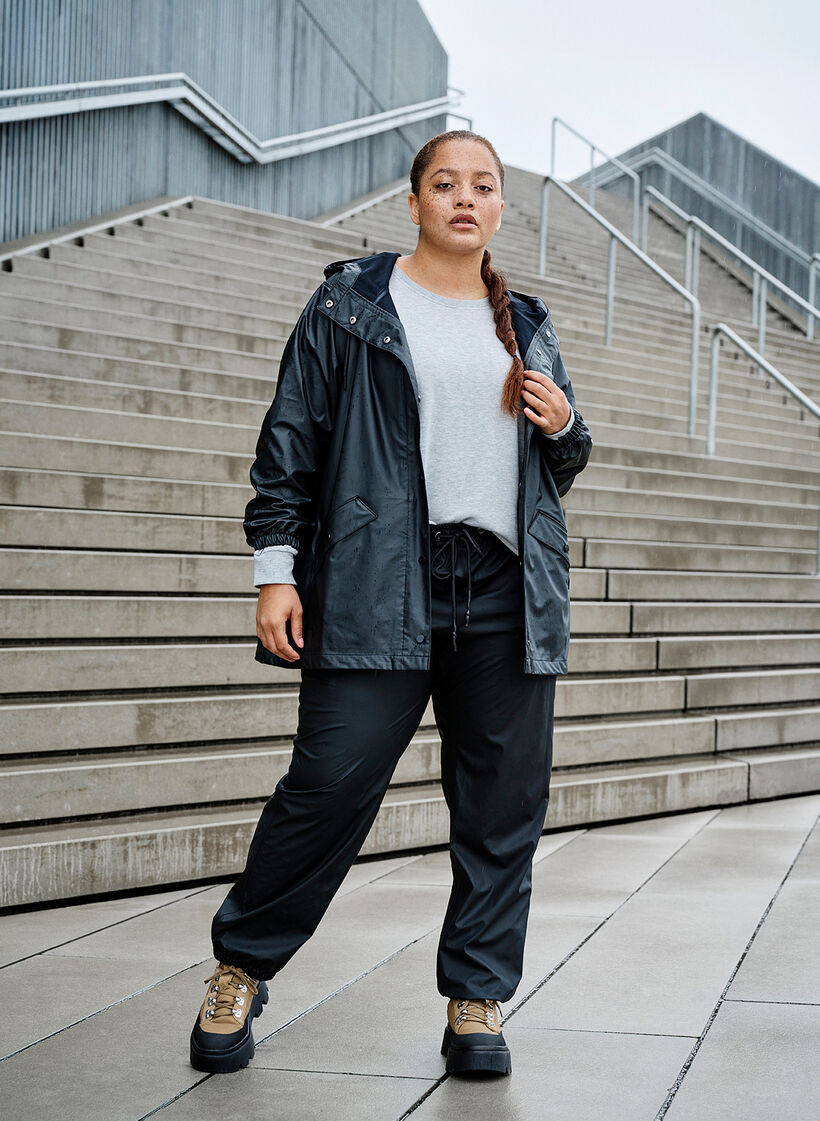 Pantalon de pluie avec coutures étanches, Black, Image image number 0