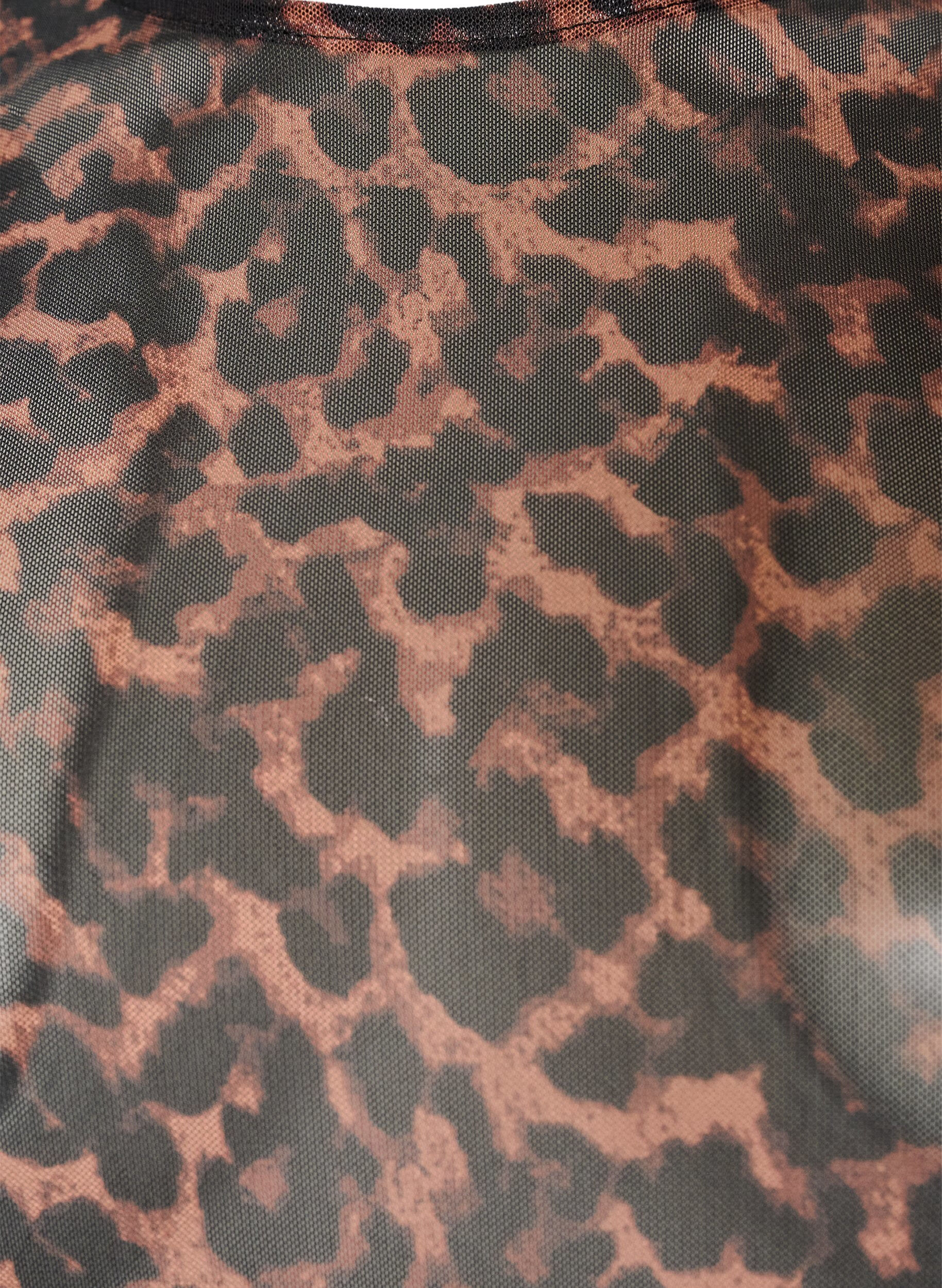 ZizziBlouse en maille avec imprim&eacute;, Marron, Packshot image number 2