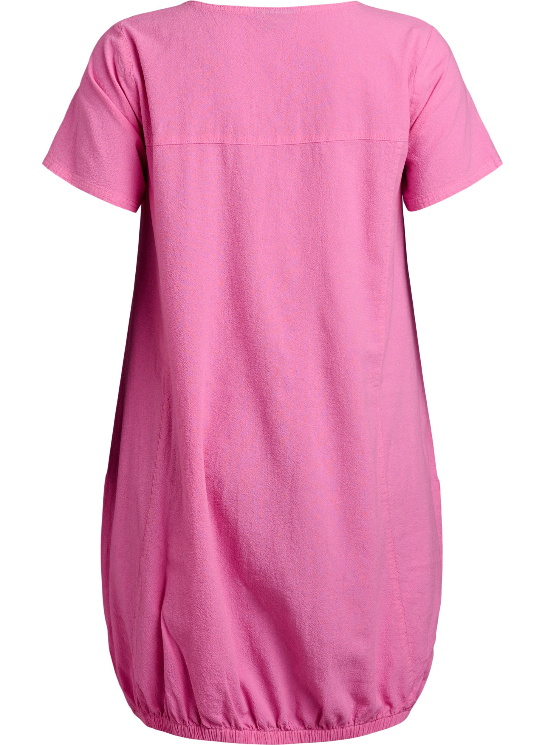 ZizziRobe en coton &agrave; manches courtes, Rose, Packshot image number 1