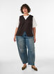 Gilet avec fermeture &agrave; boutons, Marron, Model image number 1