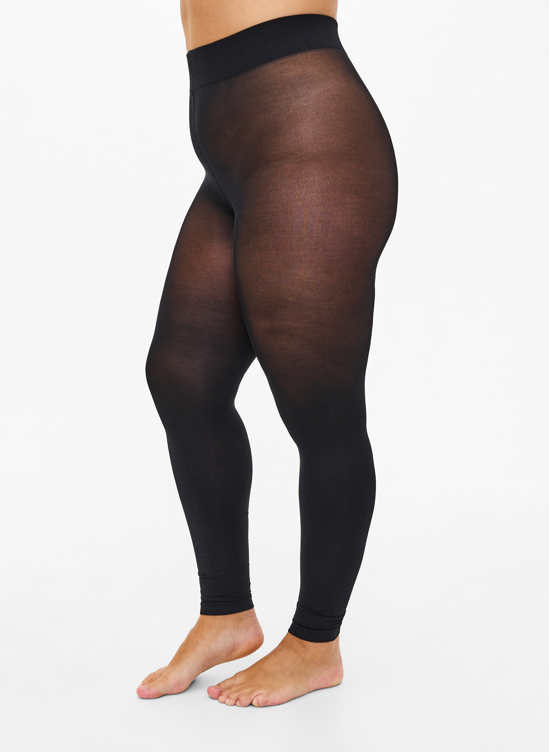 Zizzi Legging en 80 deniers, Noir, Model image number 0