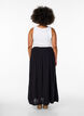 Jupe longue en viscose avec smocks, Noir, Model image number 2