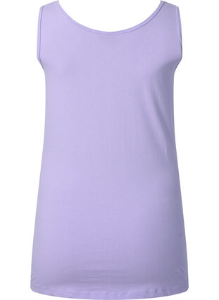 Top basique de couleur unie en coton, Lavender, Packshot image number 1