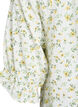 Blouse en viscose &agrave; fleurs avec manches mi-longues, Blanc, Packshot image number 3