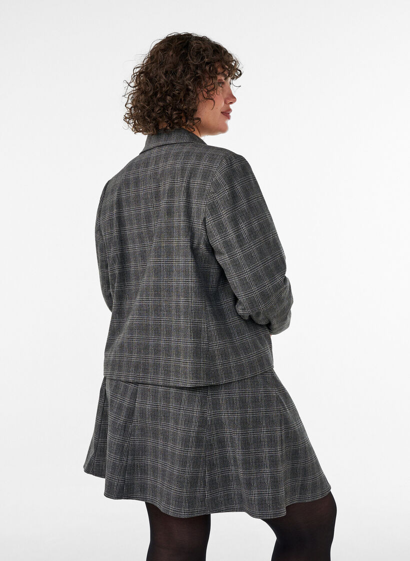 Jupe courte &agrave; coupe &eacute;vas&eacute;e, Gris anthracite, Model