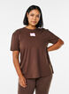 T-shirt sportif en coton biologique, Marron, Model image number 0