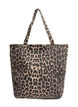 Sac &agrave; commissions Denim &agrave; imprim&eacute; l&eacute;opard, Marron, Packshot image number 0