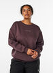 Sweatshirt avec d&eacute;tail statement, Marron, Model image number 2