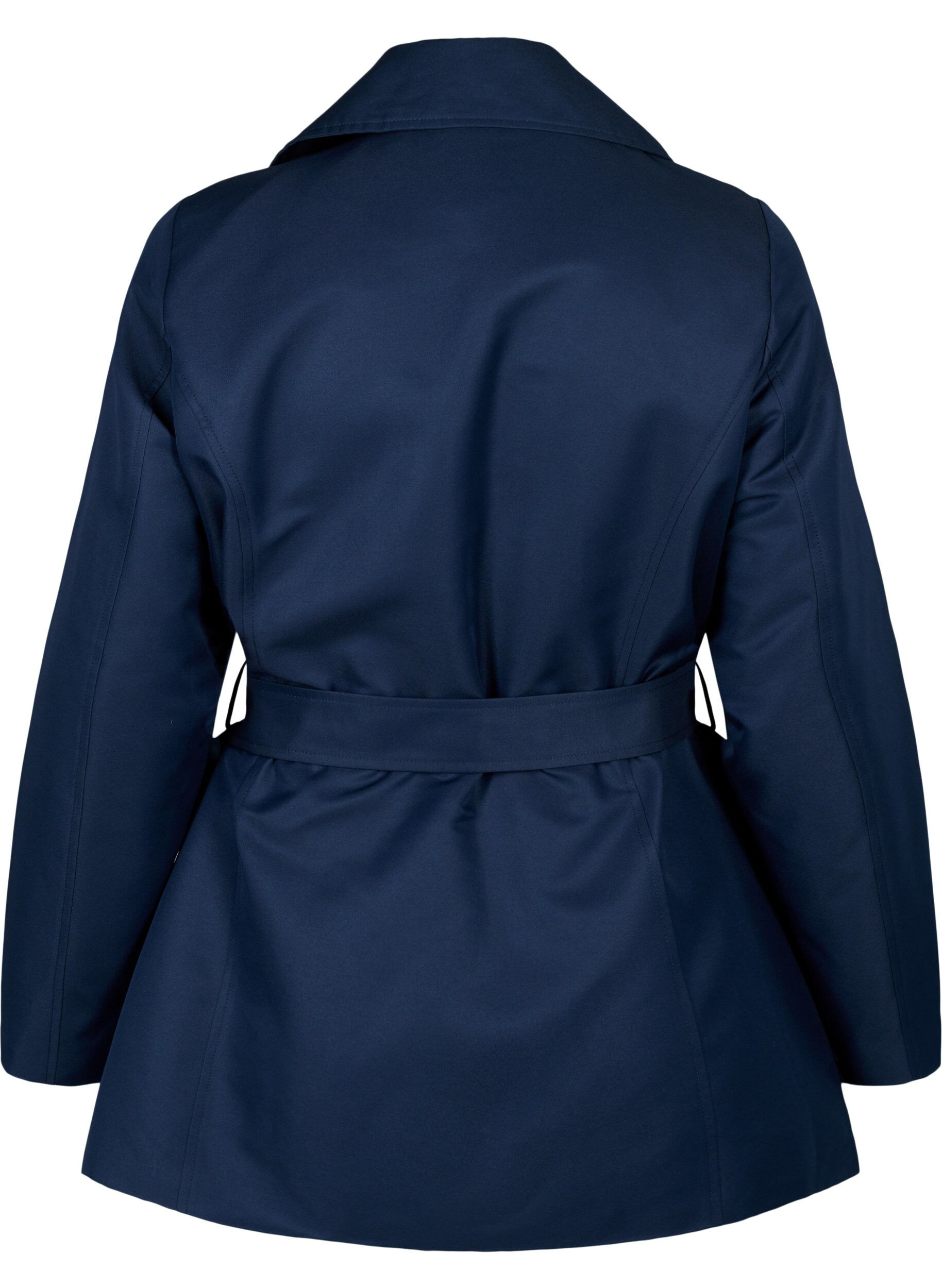 Zizzi Trench court avec ceinture, Bleu, Packshot image number 1