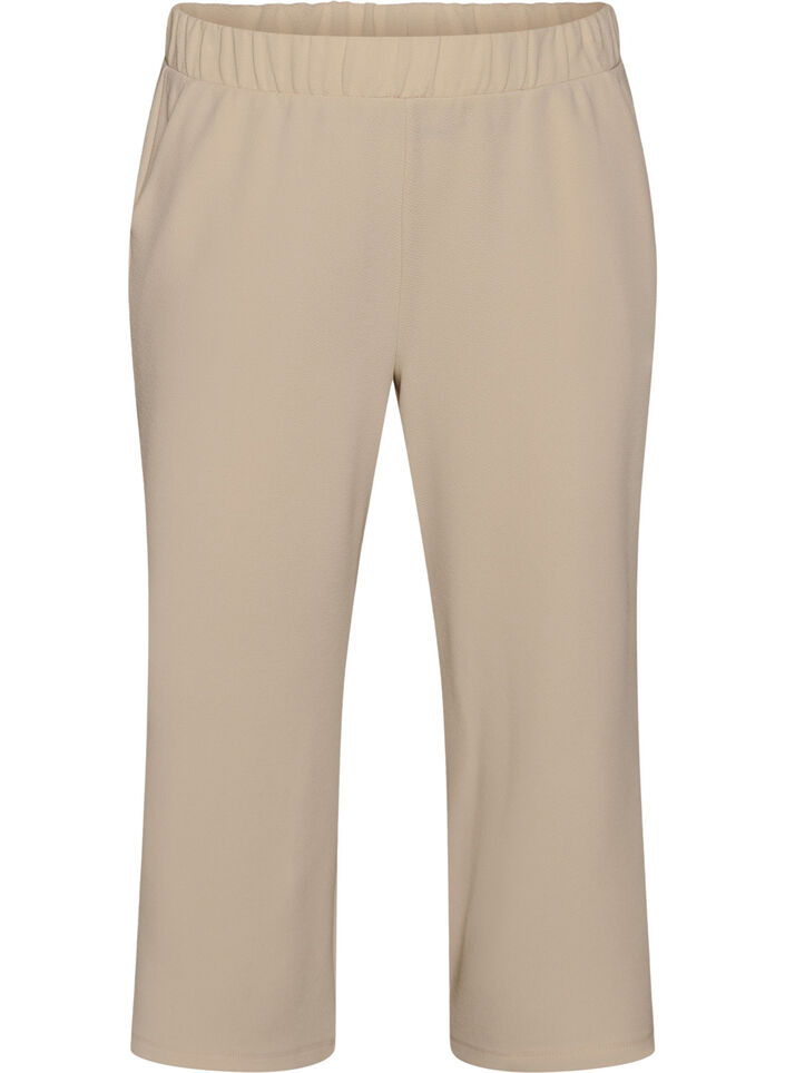 Pantalon ample avec longueur 7/8, Beige, Packshot image number 0