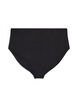 Bas de bikini taille haute uni, Noir, Packshot image number 1
