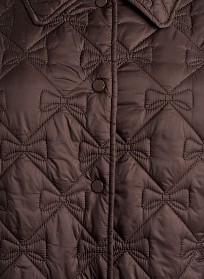 Veste l&eacute;g&egrave;rement matelass&eacute;e &agrave; surpiq&ucirc;res d&eacute;coratives, Marron, Packshot image number 2