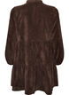 Robe en velours c&ocirc;tel&eacute; coupe A avec col montant, Marron, Packshot image number 1