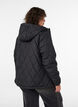 Veste l&eacute;g&egrave;rement matelass&eacute;e en losange, Noir, Model image number 2