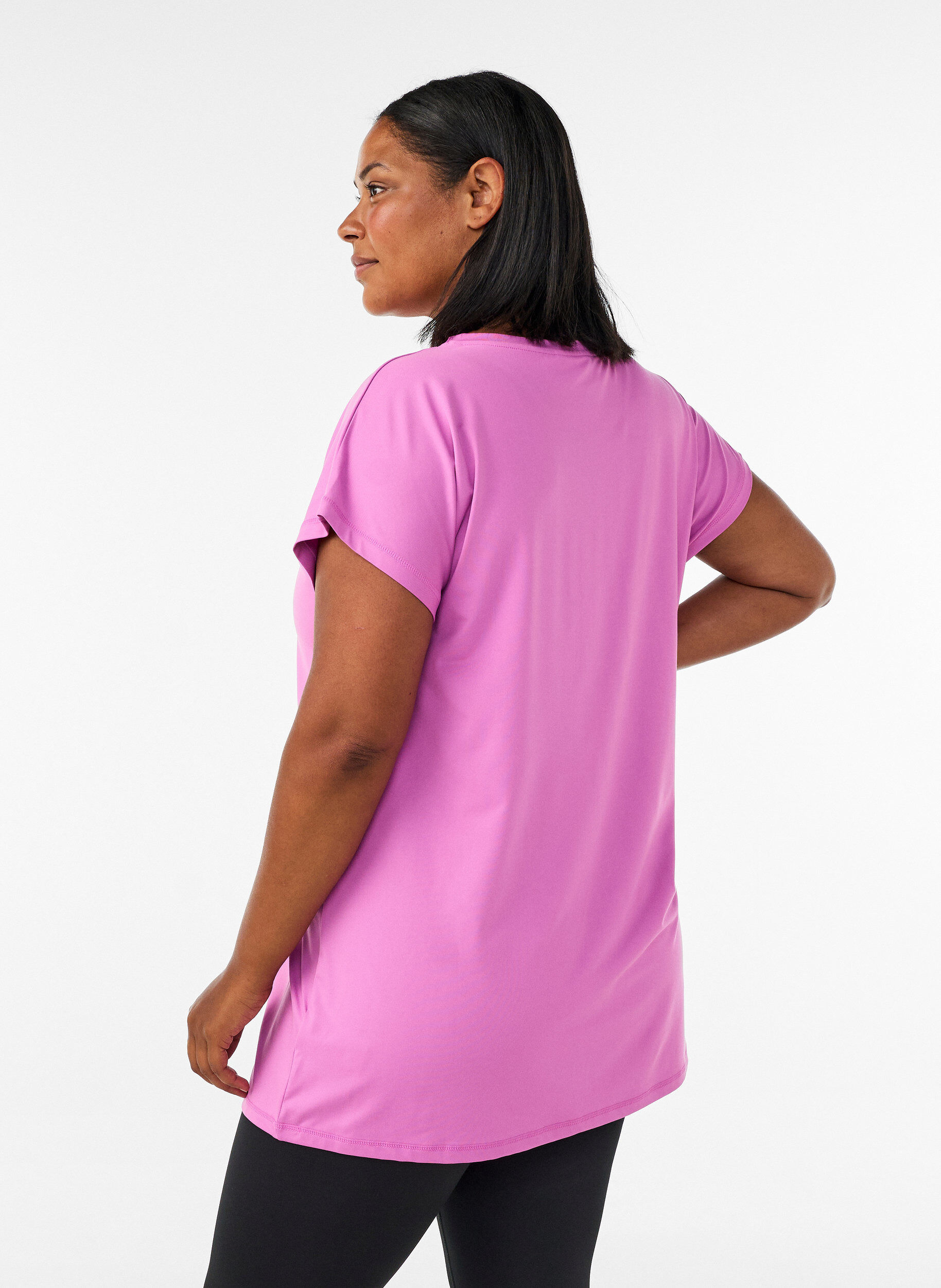 ZizziT-shirt long de sport, Rose, Model image number 2