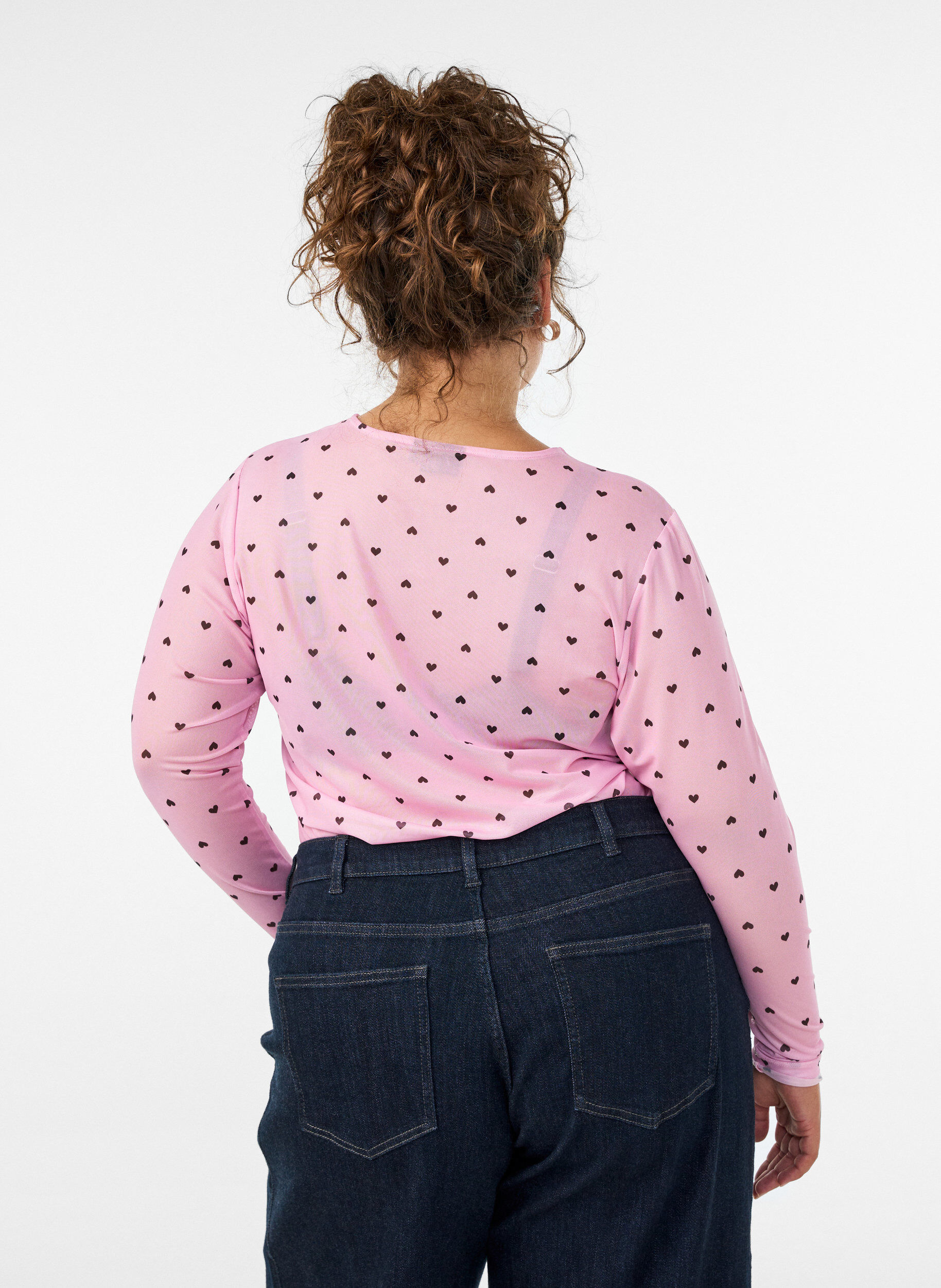 ZizziBlouse en maille avec imprim&eacute;, Rose, Model image number 2