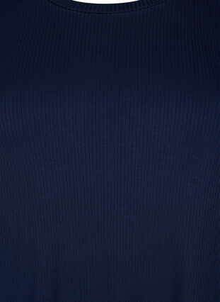 T-shirt en viscose avec structure côtelée, Navy Blazer, Packshot image number 2