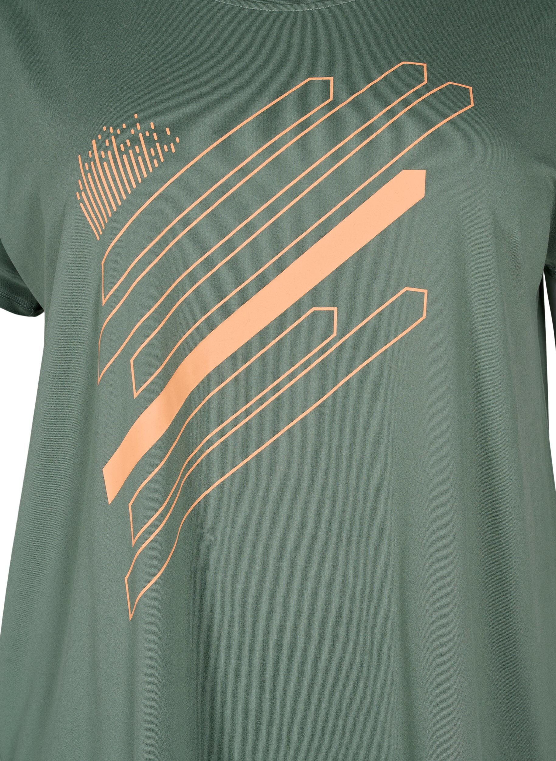 Zizzi T-shirt d'entra&icirc;nement &agrave; manches courtes avec impression, Laurel W. w. Print, Packshot image number 2