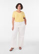T-shirt en coton uni basique, Jaune, Model image number 1