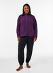 Haut en polaire avec zip et col montant, Violet, Model image number 1