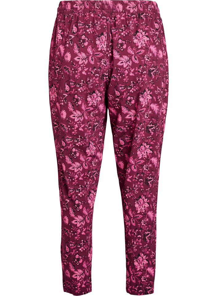 Pantalon de pyjama en coton avec imprim&eacute;, Bordeaux fonc&eacute;, Packshot image number 1