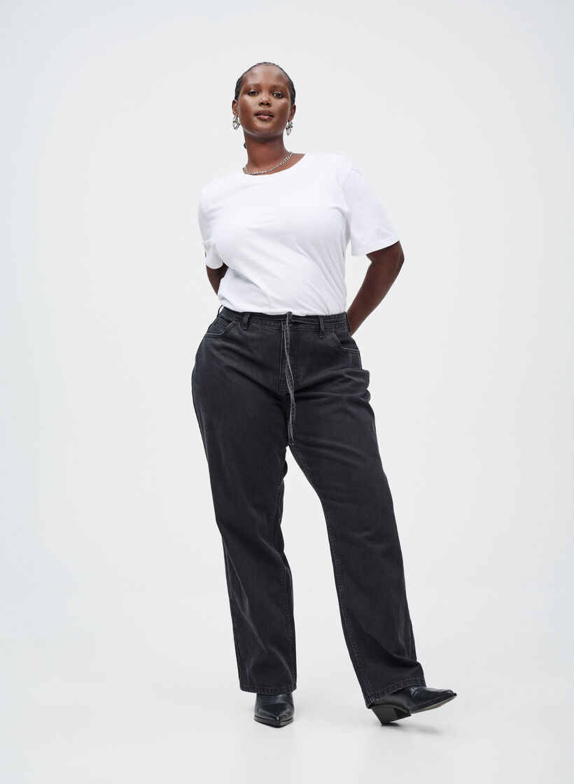 Jeans avec lacets, , Model