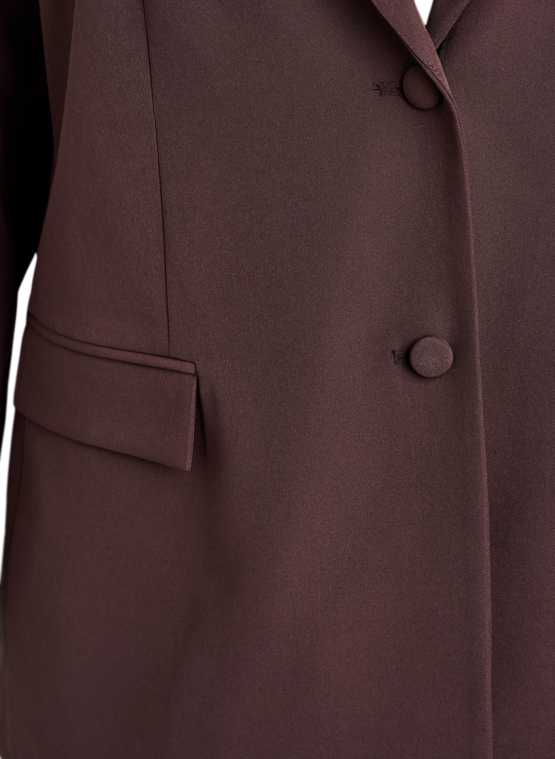 Zizzi Blazer classique avec fermeture boutonn&eacute;e, Marron, Packshot image number 2