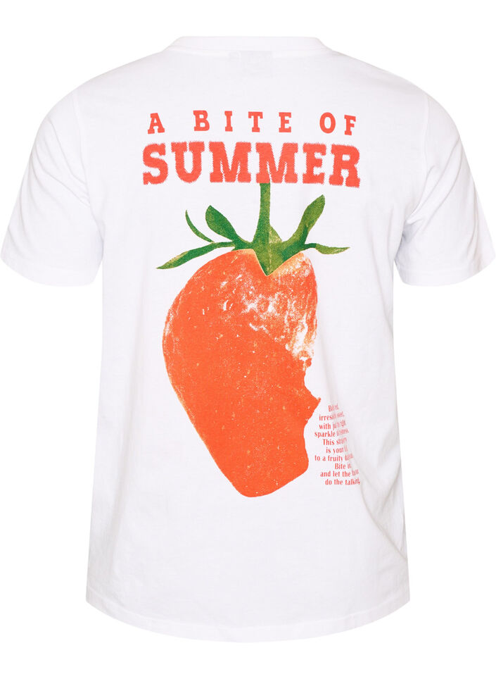 T-shirt en coton avec imprim&eacute;, Blanc, Packshot image number 1