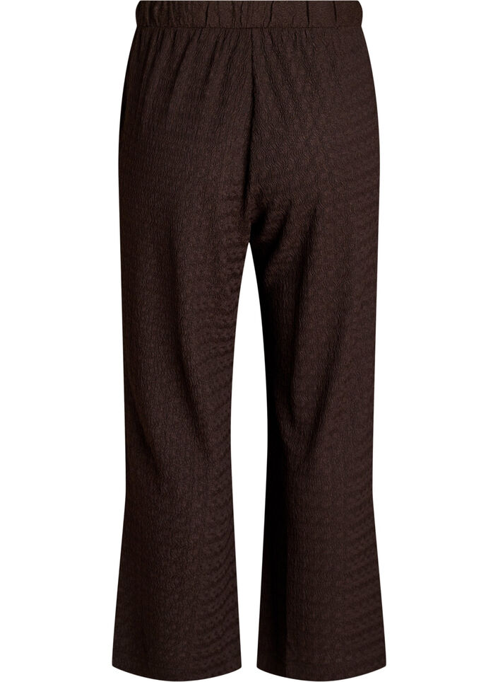 Pantalon avec texture ondul&eacute;e, Marron, Packshot image number 1