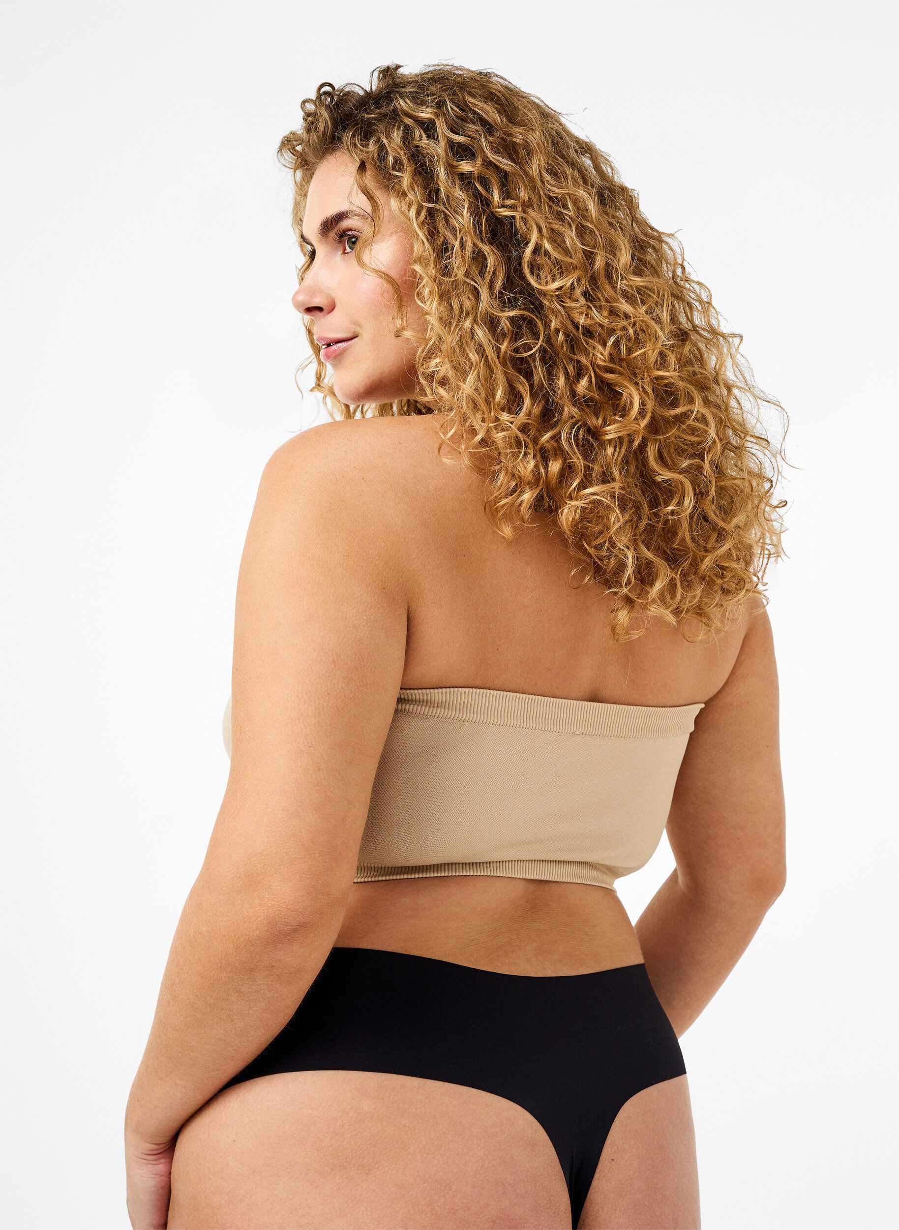 ZizziSoutien-gorge bandeau, Beige, Model image number 2