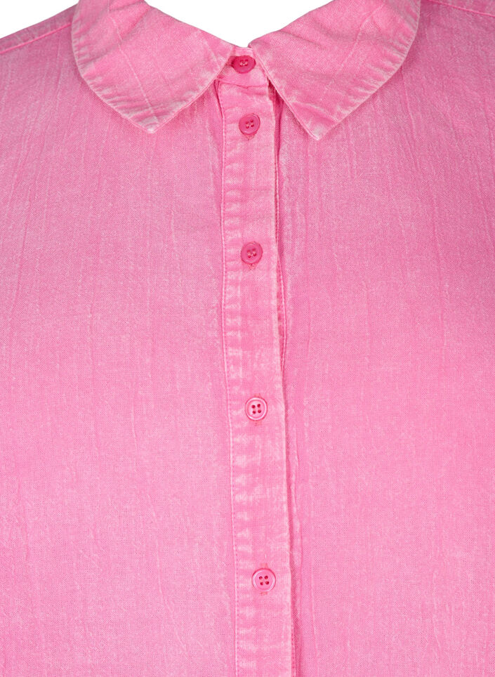 Chemise en jean de couleur unie, Pink Power, Packshot image number 2