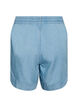 Short aspect denim avec taille &eacute;lastiqu&eacute;e et cordon de serrage, Bleu Clair, Packshot image number 1