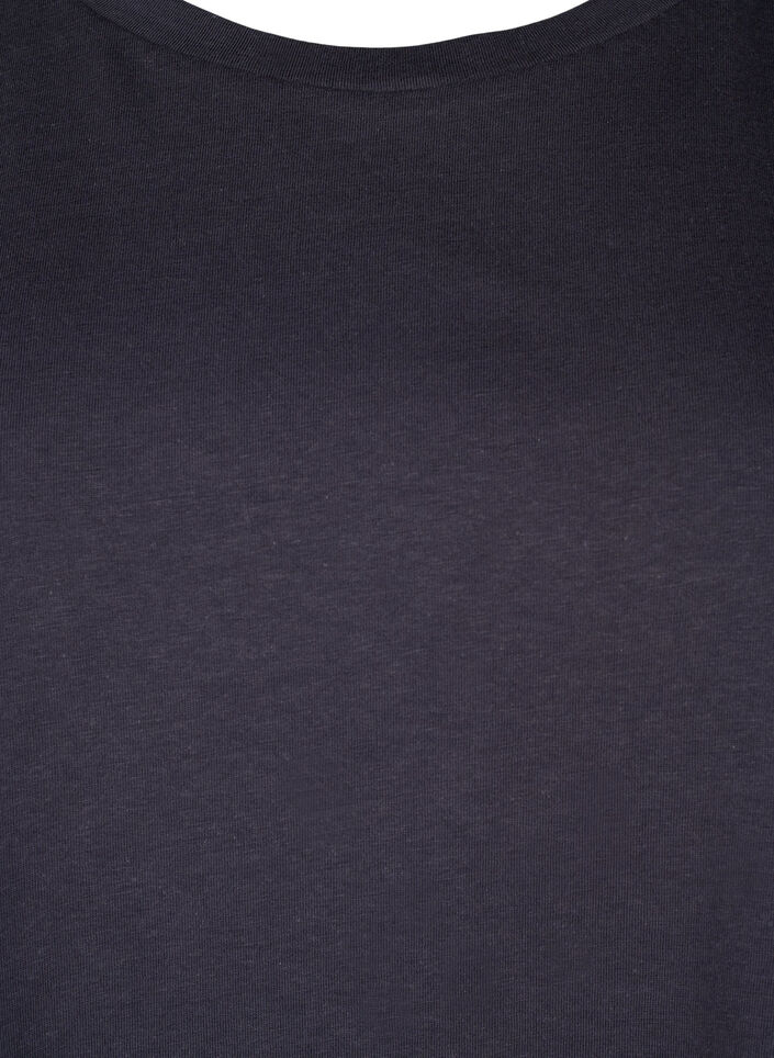 T-shirt &agrave; manches courtes en m&eacute;lange de coton, Gris anthracite, Packshot image number 2