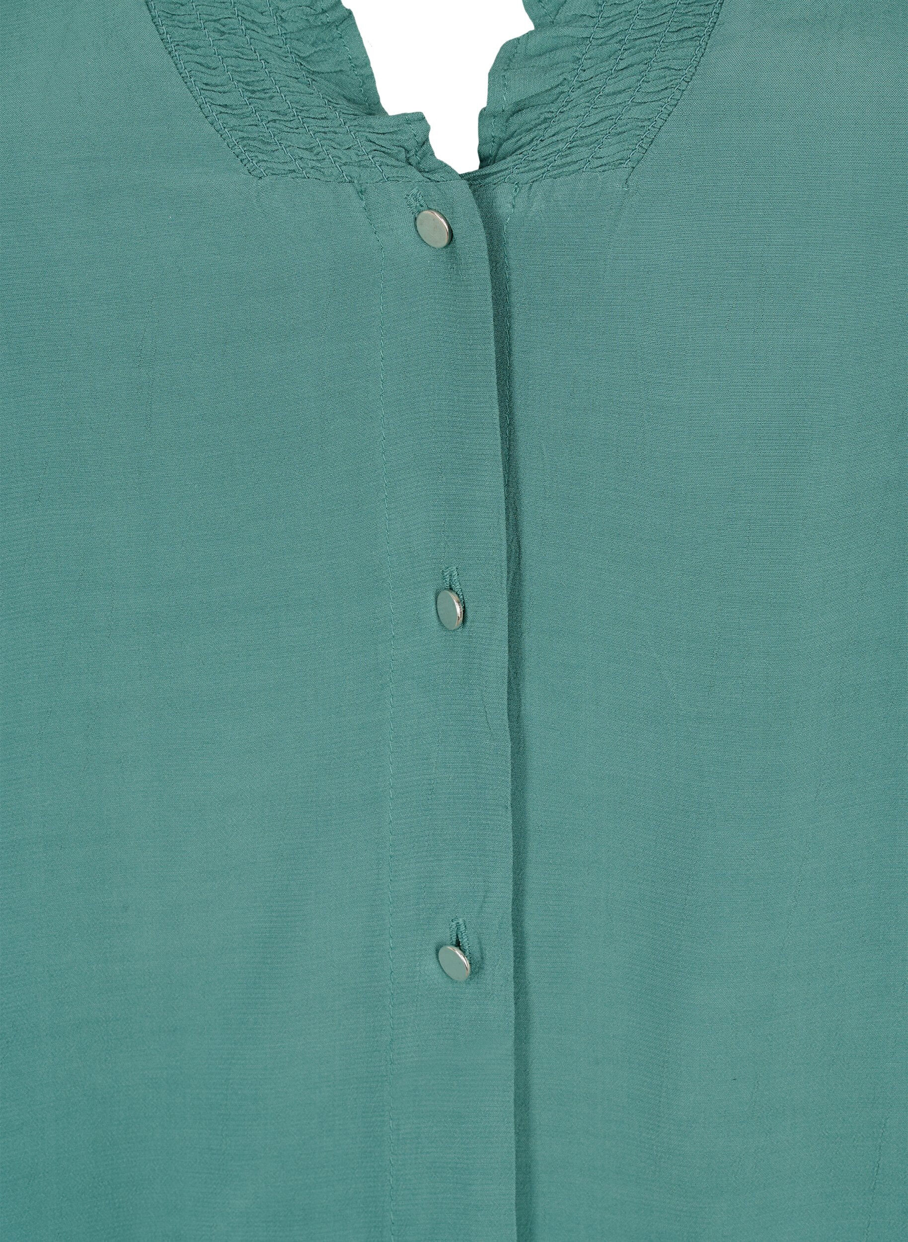 Zizzi Blouse &agrave; manches longues en viscose, Sea Pine, Packshot image number 2