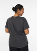 T-shirt en coton bio avec imprim&eacute;, Gris anthracite, Model image number 2