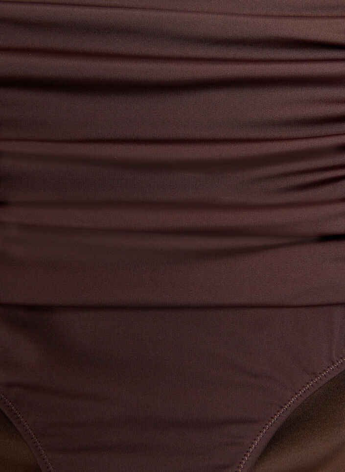 Bas de bikini &agrave; taille haute, Marron, Packshot image number 2