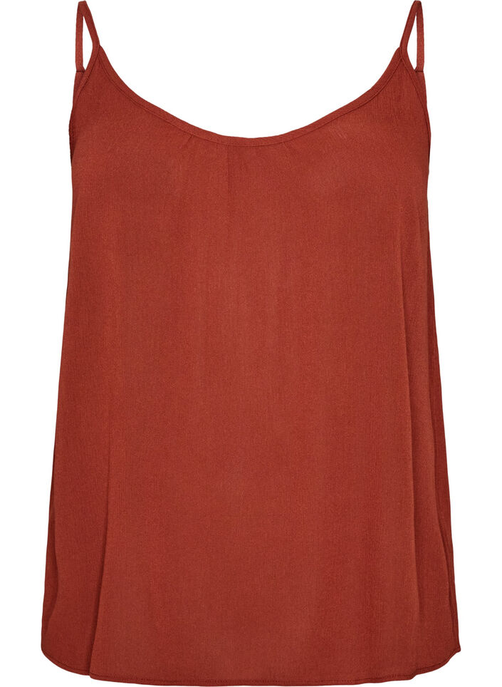 Top &agrave; bretelles en viscose, Bordeaux, Packshot image number 0