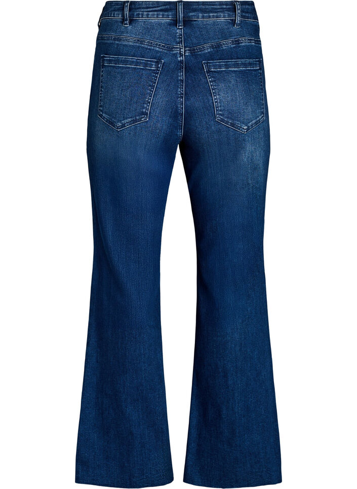 Jean bootcut taille haute, Bleu, Packshot image number 1