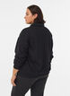 Sweat-shirt sport avec col, Noir, Model image number 2