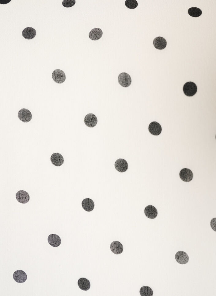 Robe en viscose avec volants et manches transparentes, Blanc, Packshot image number 2