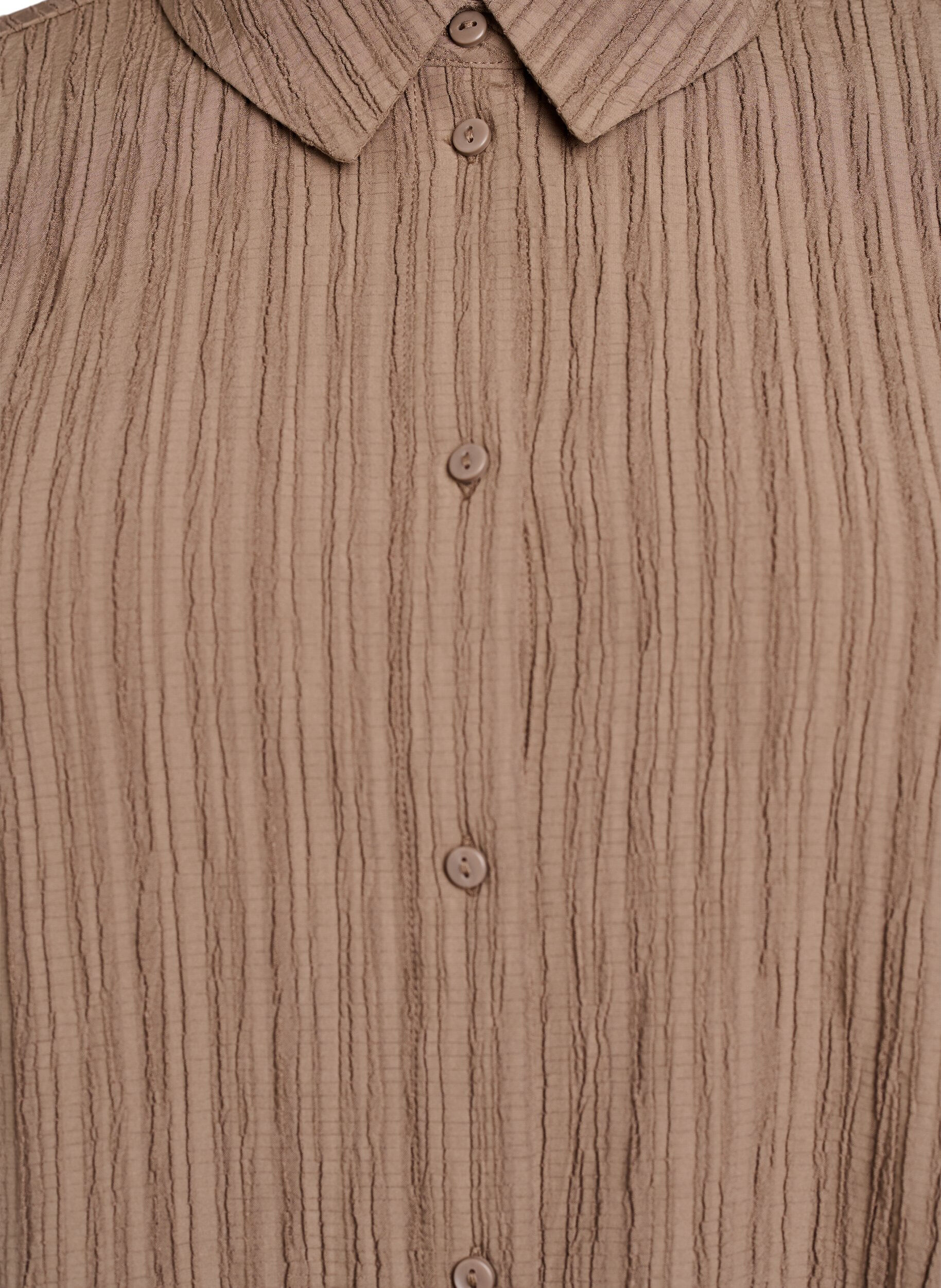 Zizzi FLASH - Chemise textur&eacute;e, Marron, Packshot image number 2