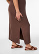 Robe c&ocirc;tel&eacute;e sans manches en viscose, Marron, Model image number 2