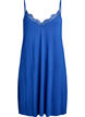 Chemise de nuit avec bord dentelle en viscose, Bleu, Packshot image number 0