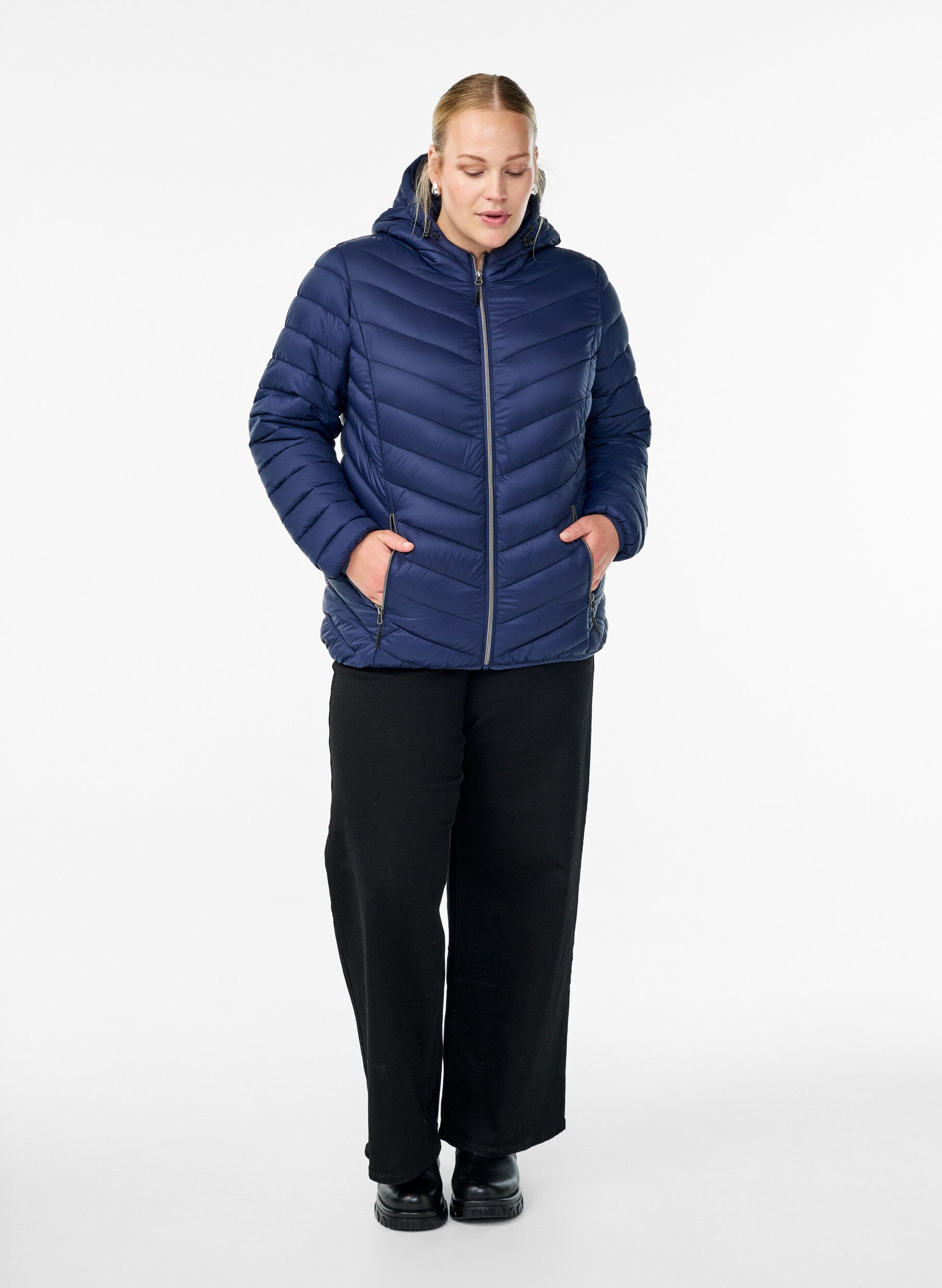 ZizziDoudoune l&eacute;g&egrave;re matelass&eacute;e &agrave; capuche, Bleu, Model image number 1