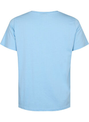T-shirt à manches courtes avec col en V, Placid Blue, Packshot image number 1