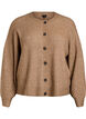 Cardigan en tricot c&ocirc;tel&eacute; avec boutons, Marron, Packshot image number 0