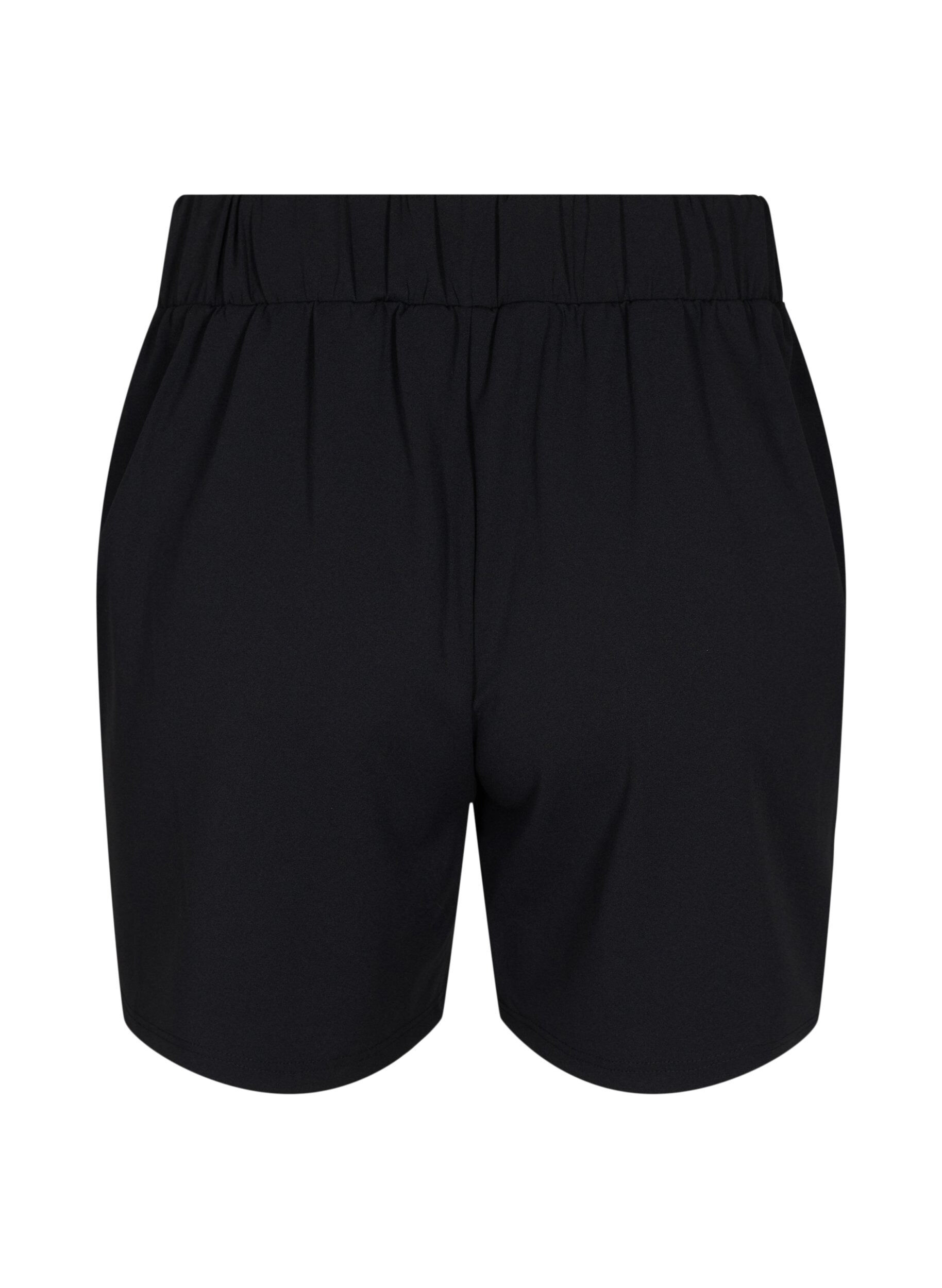 Zizzi Short avec poches et coupe ample, Noir, Packshot image number 1