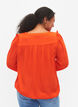 Blouse à manches longues avec des détails froncés., Orange.com, Model image number 1